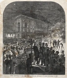 Reunión de la Unión al aire libre fuera de la Academia de Música, 1859
