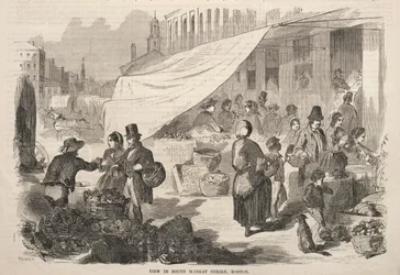 Vista en South Market Street, Boston, 1857