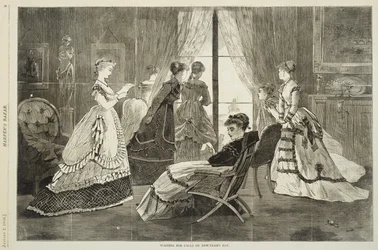 Esperando llamadas en el día de Año Nuevo, 2 de enero de 1869
