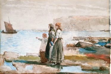 Esperando el regreso de las flotas pesqueras, 1881