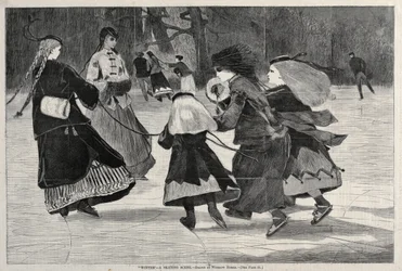 Invierno - Una escena de patinaje, 1868
