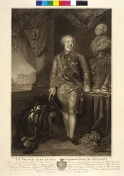 Aleksandr Borisovic Kurakin (aguafuerte)