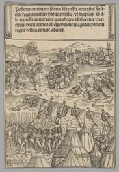 Capitulación de una ciudad francesa, lámina 12 de Escenas históricas de la vida del emperador Maximiliano I del Arco Triunfal