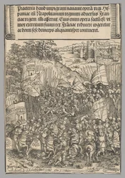 Conquista de Nápoles, placa 17 de Escenas históricas de la vida del emperador Maximiliano I del Arco de Triunfo