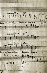 Partitura de trabajo del Réquiem de Wolfgang Amadeus Mozart (partitura)
