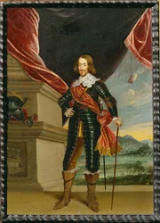 Archiduque Leopoldo Guillermo, gobernador de los Países Bajos (pintura sobre cobre)