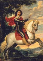 Retrato ecuestre de un caballero
