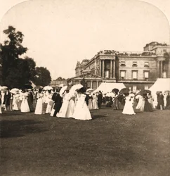 Fiesta en el jardín, Palacio de Buckingham, Londres, Inglaterra, 1900