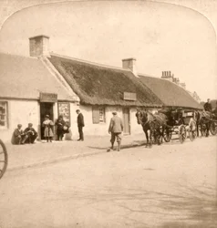 El lugar de nacimiento de Robert Burns, Ayr, Escocia, 1896