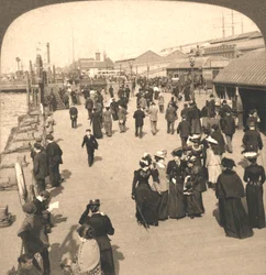 El desembarco del vapor oceánico, Liverpool, Inglaterra, 1901