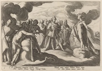 Júpiter y los dioses pidiendo a Helios que retome el control del carro