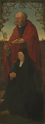 San Pedro y un donante (anverso); Santo Tomás (reverso)