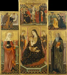 Retablo de la Virgen amamantando al Niño, Santa Clara y San Antonio Abad