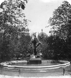 Fuente, Múnich, Alemania, c1900