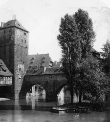 Henkersteg El Puente del Verdugo, Núremberg, Baviera, Alemania, c1900s