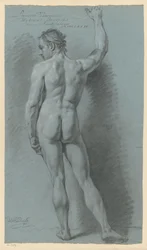Desnudo masculino de pie, visto de espaldas (1.er premio 1774)