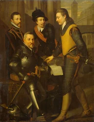 Retrato de grupo de los cuatro hermanos de Guillermo I, c.1630 (óleo sobre lienzo)