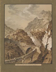 Puente del Diablo hacia la montaña Gothard en Suiza, 1785-1824