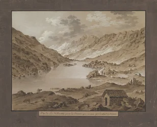 Vista del lago Oberalp, finales del siglo XVIII-XIX