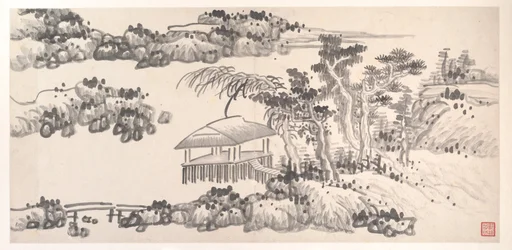 Paisajes de los doce meses, hacia 1685 (álbum de doce hojas de pintura; tinta sobre papel)