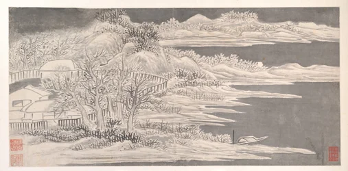Paisajes de los doce meses, hacia 1685 (álbum de doce hojas de pintura; tinta sobre papel)