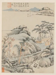 Álbum de paisajes estacionales, hoja F hoja anterior 5, 1668