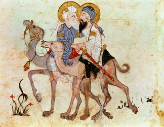 Despedidas de Abou Zayd y Al Harith antes del regreso a La Meca ...