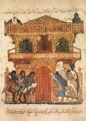 Palacio de una dama, de Maqamat por Al Hariri, c.1240