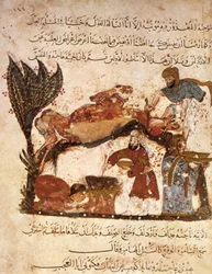 Preparando un banquete, de Al Maqamat por Al Hariri, c.1240