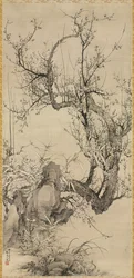 Ciruelas, bambú y orquídea, 1834