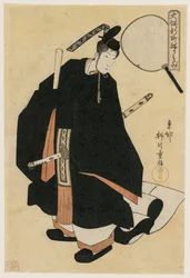La geisha Motozuru de Kaideya como bailarina en ropas de corte, principios de 1820