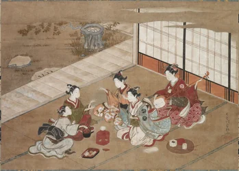 Jugando el juego de la mano, c. 1760
