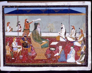Ranjit Singh en su trono dorado