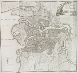 Mapa de San Petersburgo, 1790