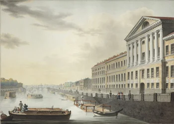 Vista del río Fontanka desde el puente Izmailovsky