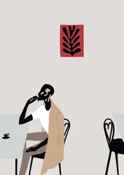 Escena de café con Matisse