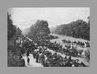 El paseo y Rotten Row, Hyde Park, c1900