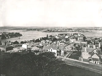 Vista desde la costa norte, Sídney, Australia, 1895