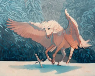 Pegasus, 2024 (óleo sobre lienzo)