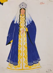 Traje de dama rusa en "Boris Godunov" de Modest Mussorgsky