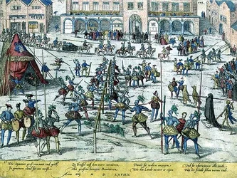 Torneo celebrado en Bruselas por los españoles para elevar la moral de los soldados y enfatizar que los Países Bajos ahora eran suyos
