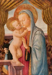 Virgen con el Niño Jesús (temple sobre madera)