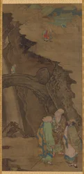 El puente de roca en el Monte Tiantai