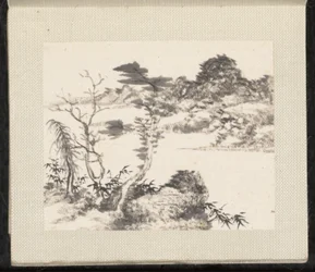 Paisajes en miniatura, fechables en 1751-54 (álbum de ocho hojas; tinta y color sobre papel)