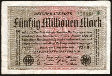 Billete de 50 millones de marcos, Alemania