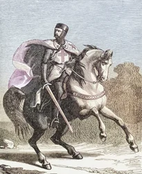 Un soldado de los Caballeros Templarios