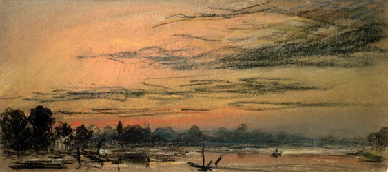 Resplandor dos horas después del atardecer