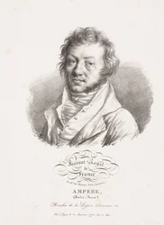 Andre-Marie Ampere, físico y matemático francés, c 1820
