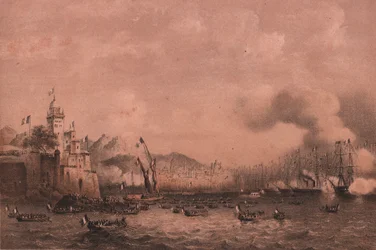 Llegada del Emperador Napoleón III a Génova, Liguria