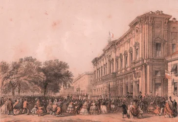 Llegada del Emperador Napoleón II a Alessandria, Piamonte
